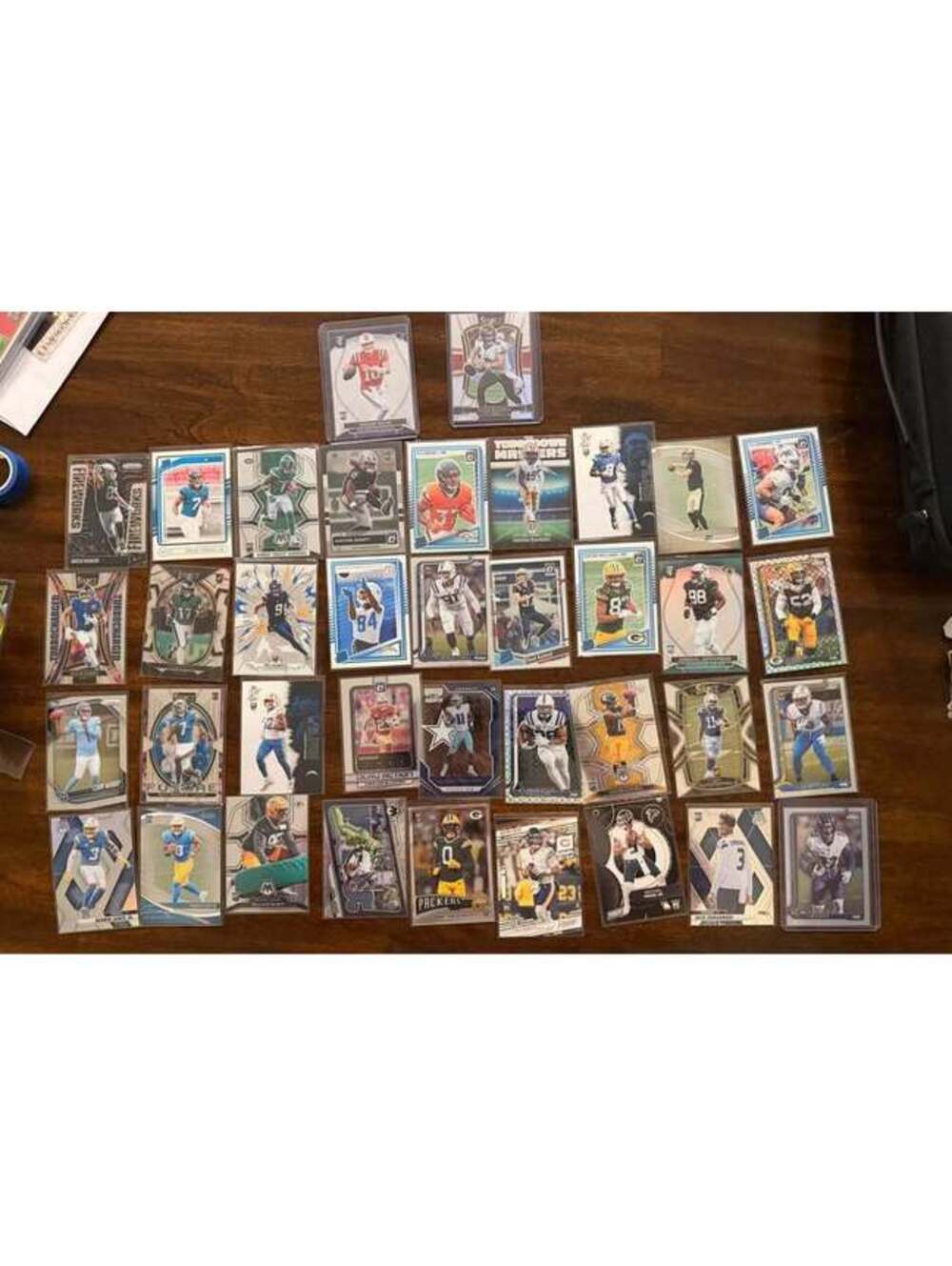 38-Card NFL Football Lot – Maye, Ward, Jeanty, Penix, Bowers, Nabers, BTJ
